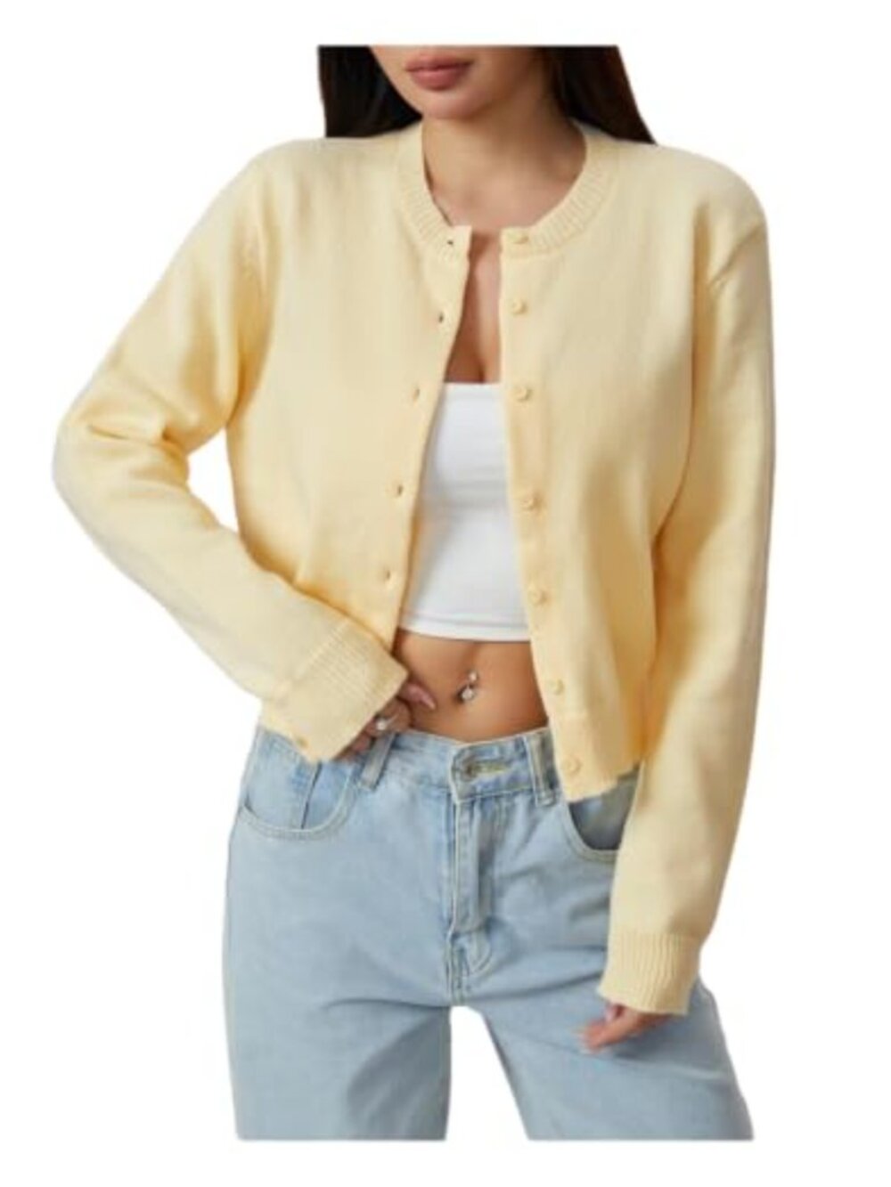Cozyease Women's Lightweight Button Down Cardigan Long Sleeve Sweater